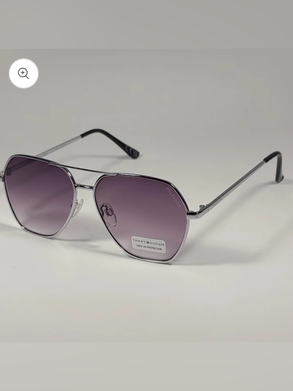 Tommy Hilfiger Pentagon Pilot Sunglasses Silver Metal Gradient NOAH WM OL568